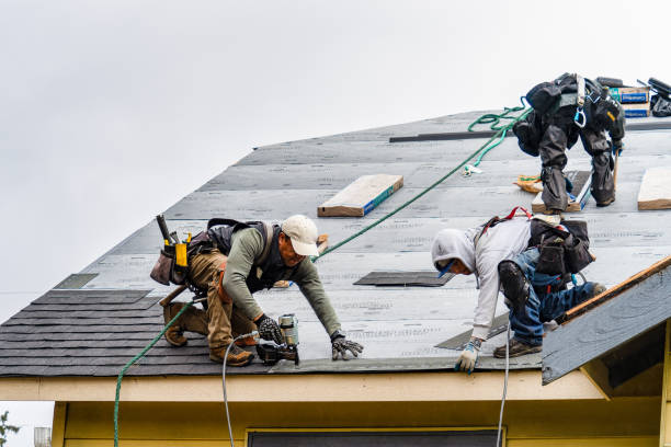 Professional Gutter Installation technician working in Lyndeborough, NH